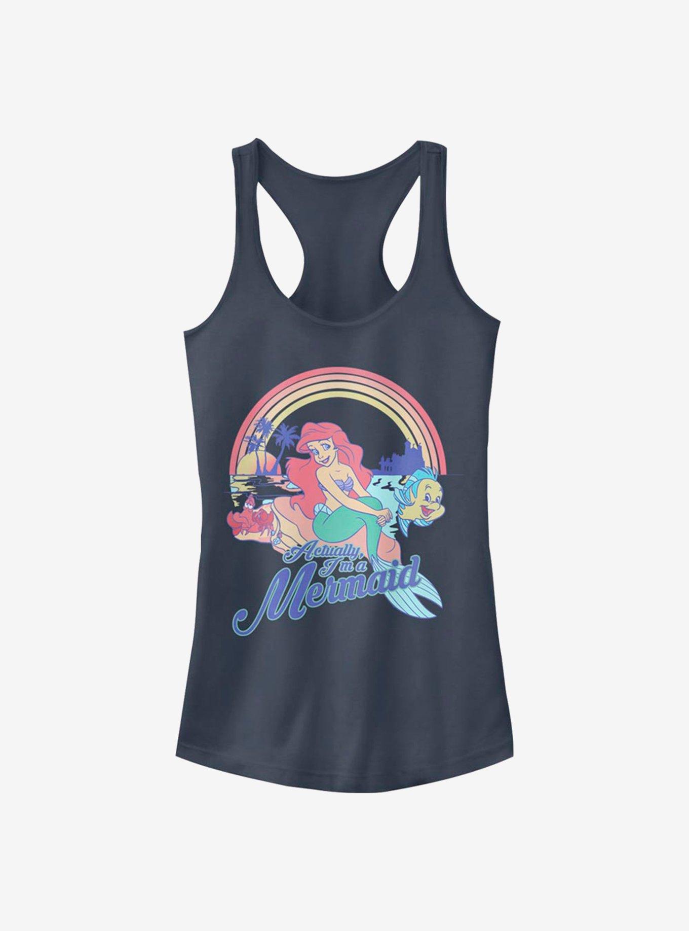 Disney The Little Mermaid Actual Mermaid Girls Tank, INDIGO, hi-res