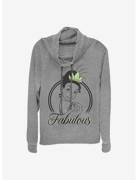 Plus Size Disney The Princess And The Frog Fabulous Tiana Cowlneck Long-Sleeve Girls Top, , hi-res