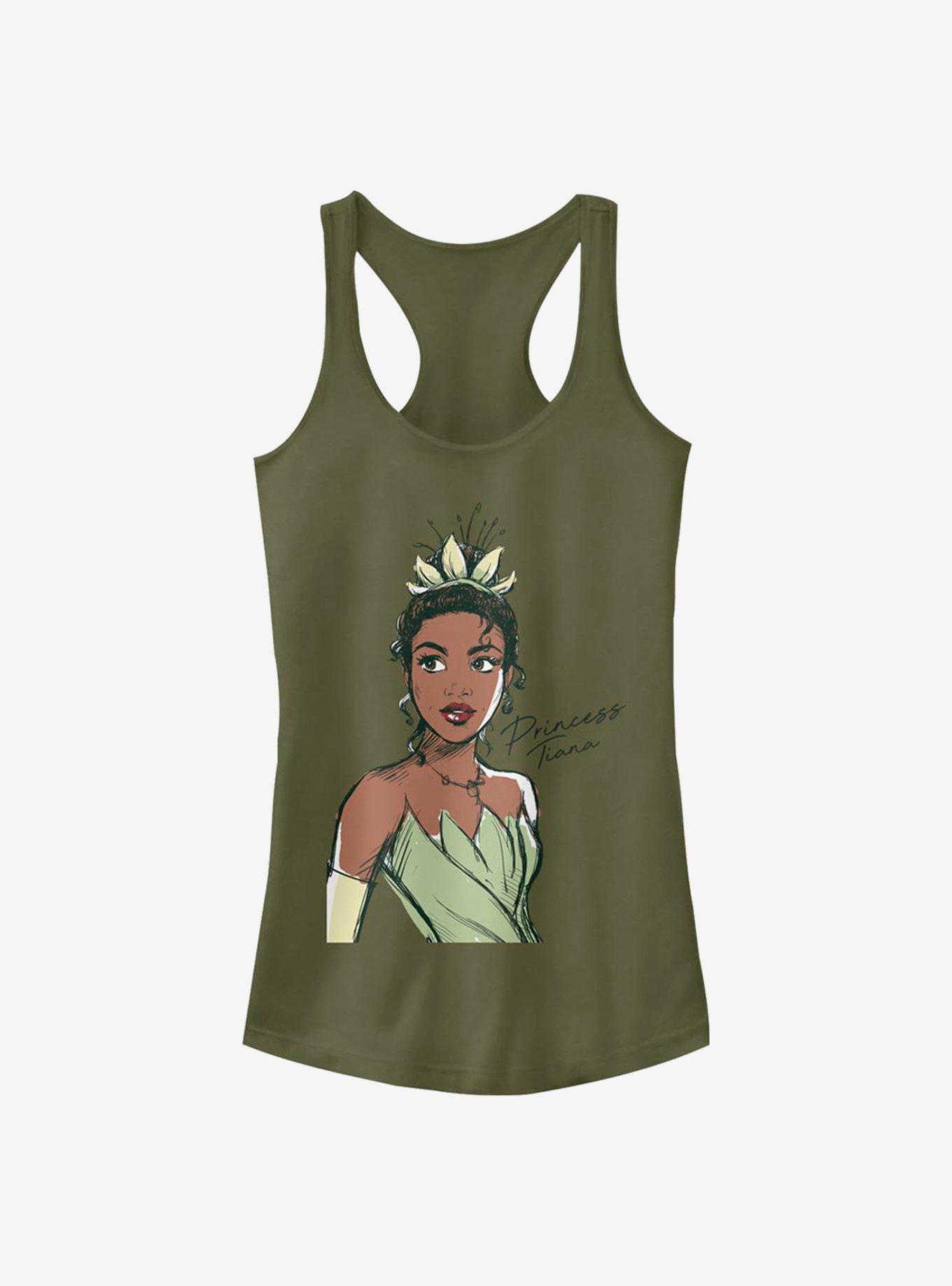 Disney The Princess And The Frog Fashion Tiana Girls Tank, MIL GRN, hi-res