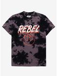 Star Wars Rebel Tie-Dye T-Shirt - BoxLunch Exclusive, BLACK TIE DYE, hi-res