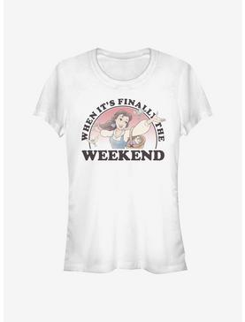 Disney Beauty And The Beast Weekend Belle Girls T-Shirt, WHITE, hi-res