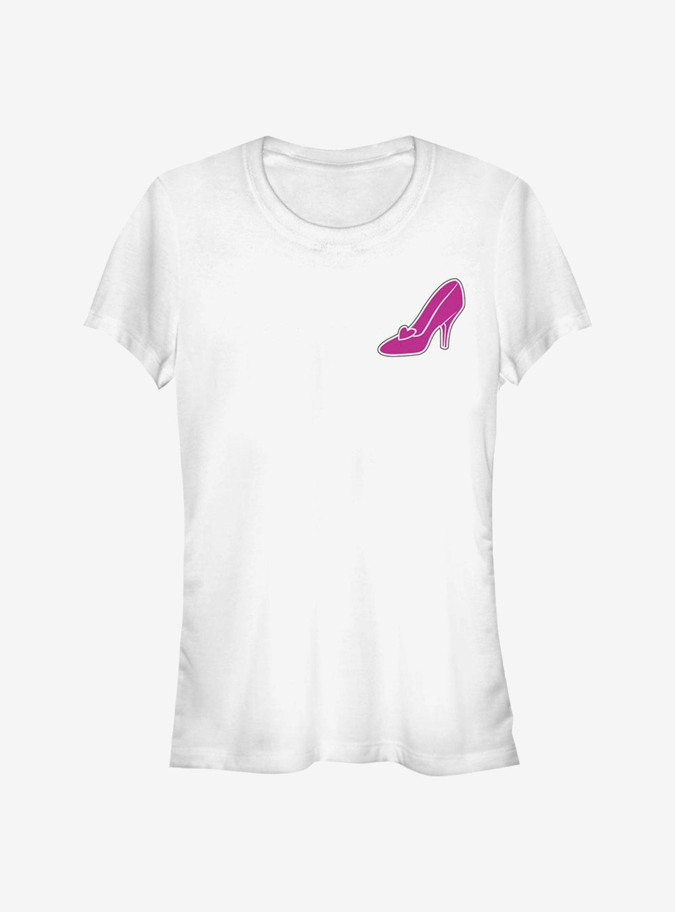 Disney Cinderella Slipper Patch Girls T-Shirt, WHITE, hi-res
