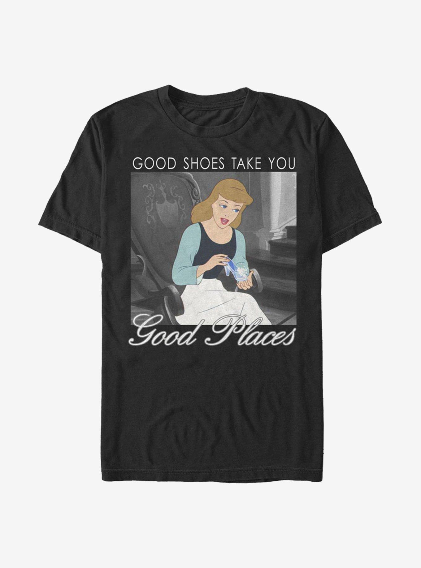 Disney Cinderella Shoes T-Shirt, BLACK, hi-res
