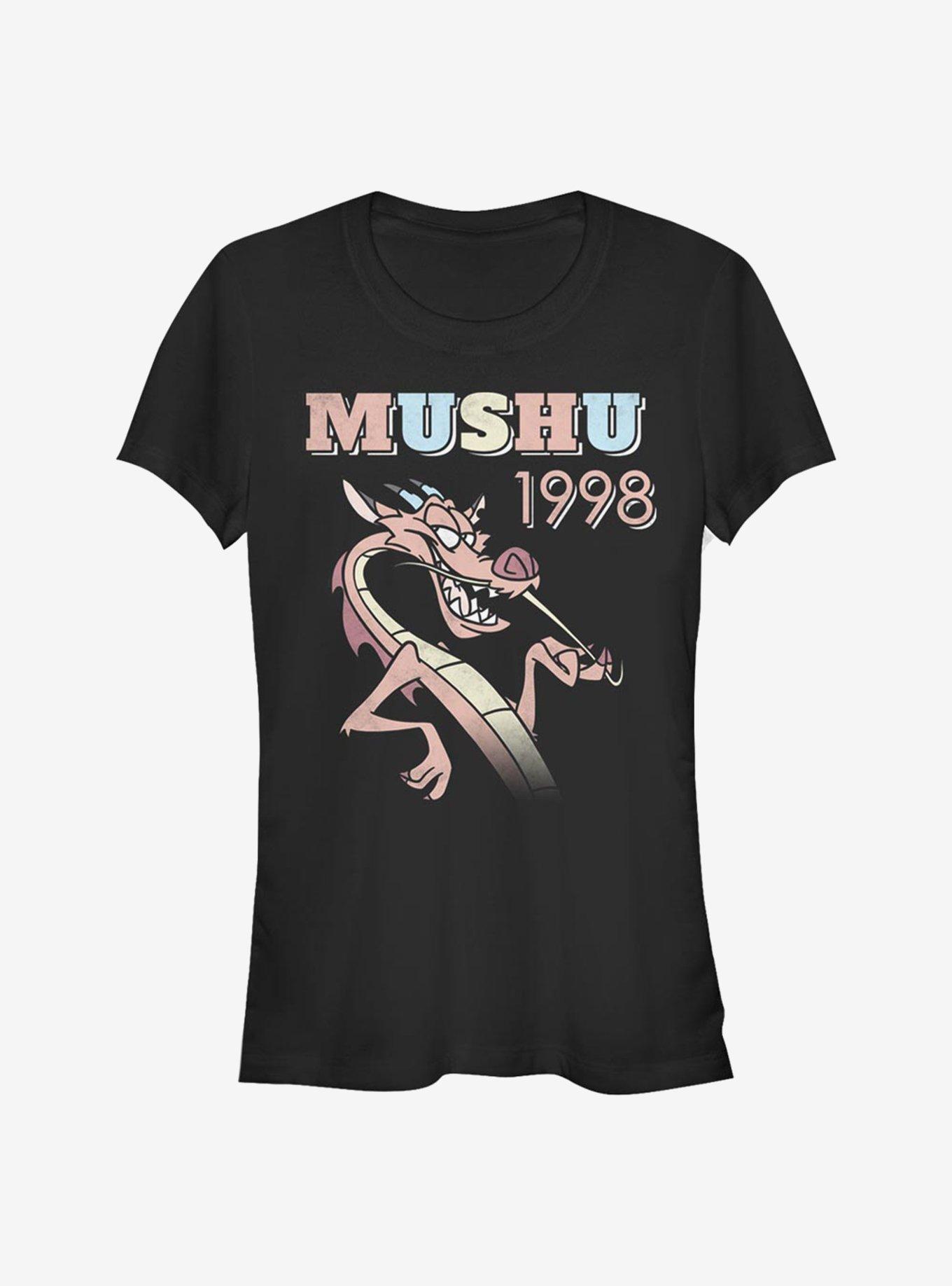 Disney Mulan 90's Mushu Girls T-Shirt, BLACK, hi-res