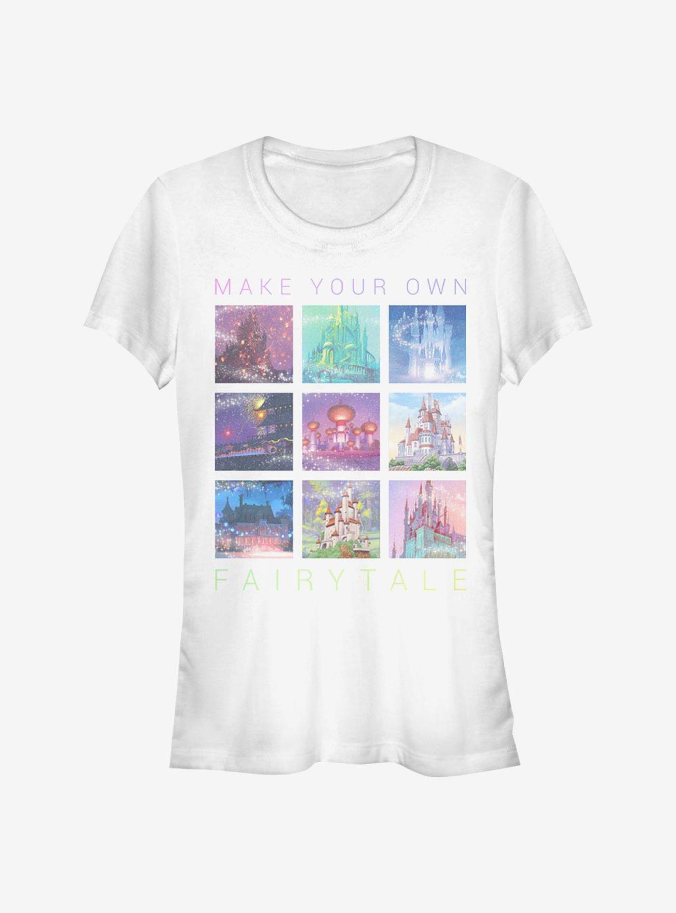 Disney Princess Castles In Disney Princess Movies Girls T-Shirt, WHITE, hi-res