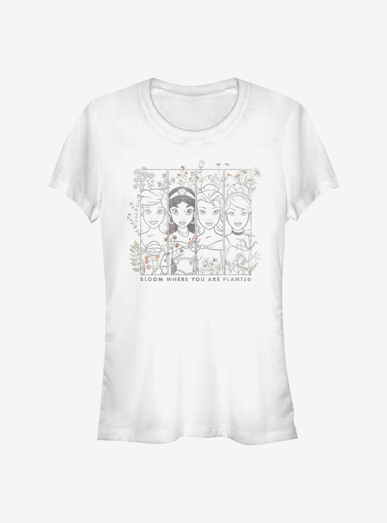 Disney Princesses Floral Girls T-Shirt