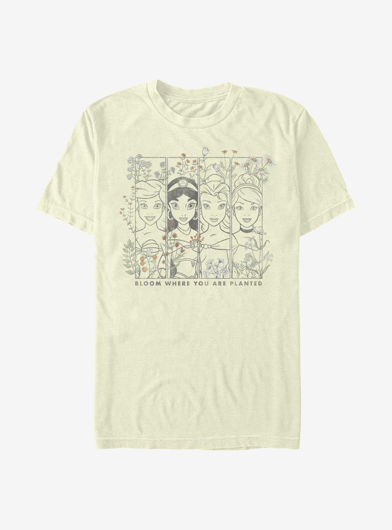 Disney Princesses Floral T-Shirt, NATURAL, hi-res