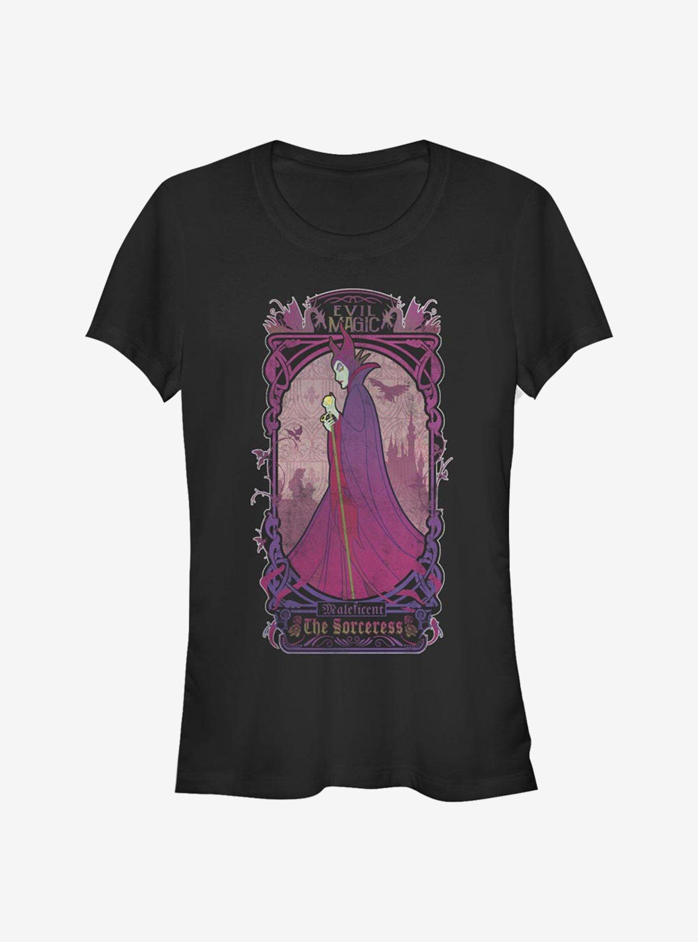 Disney Sleeping Beauty The Sorceress Maleficent Girls T-Shirt, BLACK, hi-res