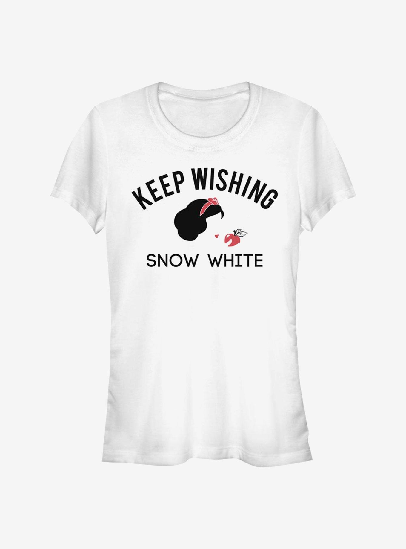 Disney Snow White And The Seven Dwarfs Keep Wishing Girls T-Shirt, WHITE, hi-res