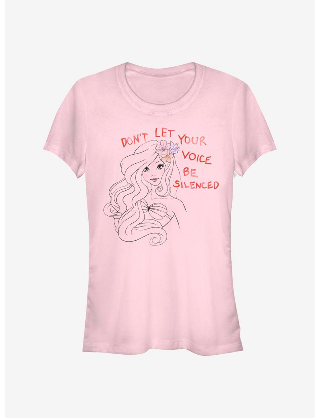 Disney The Little Mermaid Don't Be Silenced Girls T-Shirt, LIGHT PINK, hi-res