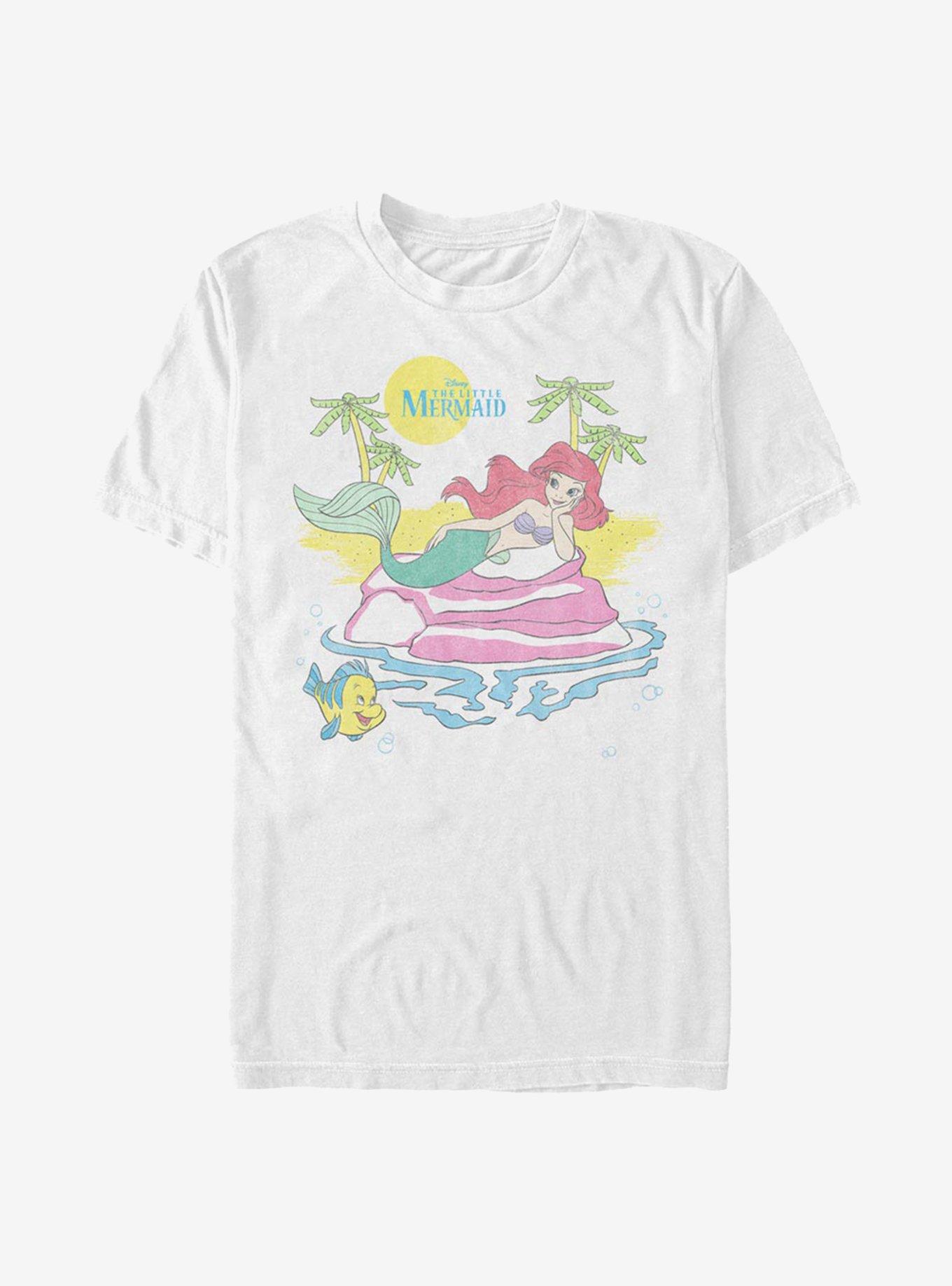 Disney The Little Mermaid Beach Ariel T-Shirt, WHITE, hi-res