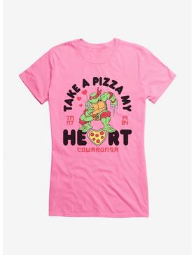 Teenage Mutant Ninja Turtles Take A Pizza My Heart Girls T-Shirt, CHARITY PINK, hi-res