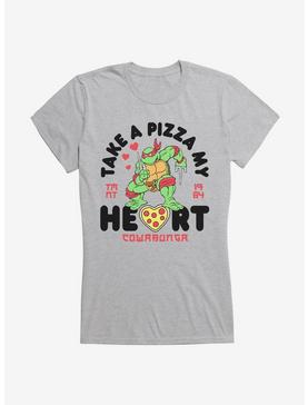 Teenage Mutant Ninja Turtles Take A Pizza My Heart Girls T-Shirt, HEATHER, hi-res