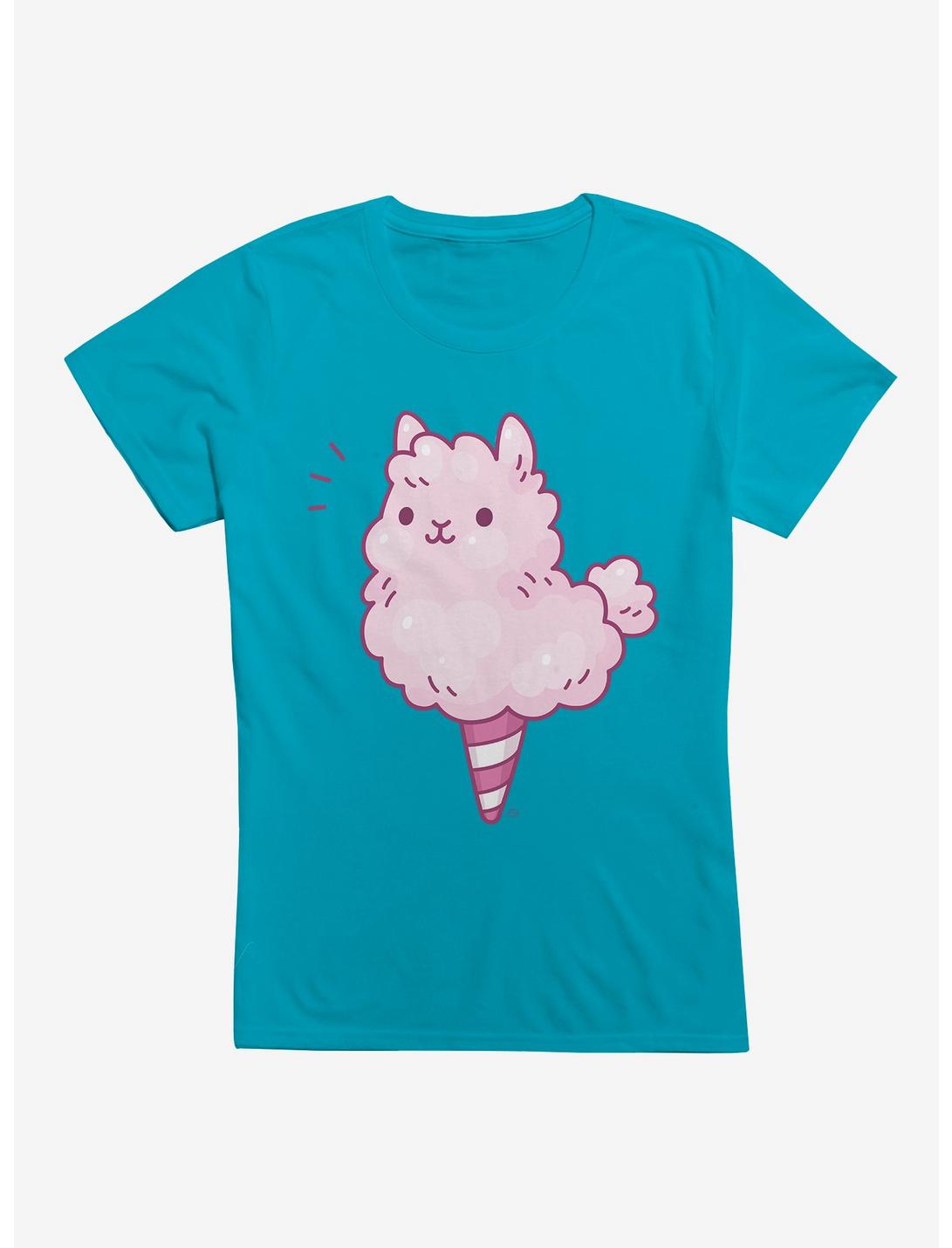 Cotton Candy Alpaca Womens T-Shirt, TURQUOISE, hi-res