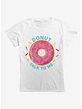 Donut Talk To me Womens T-Shirt, WHITE, hi-res