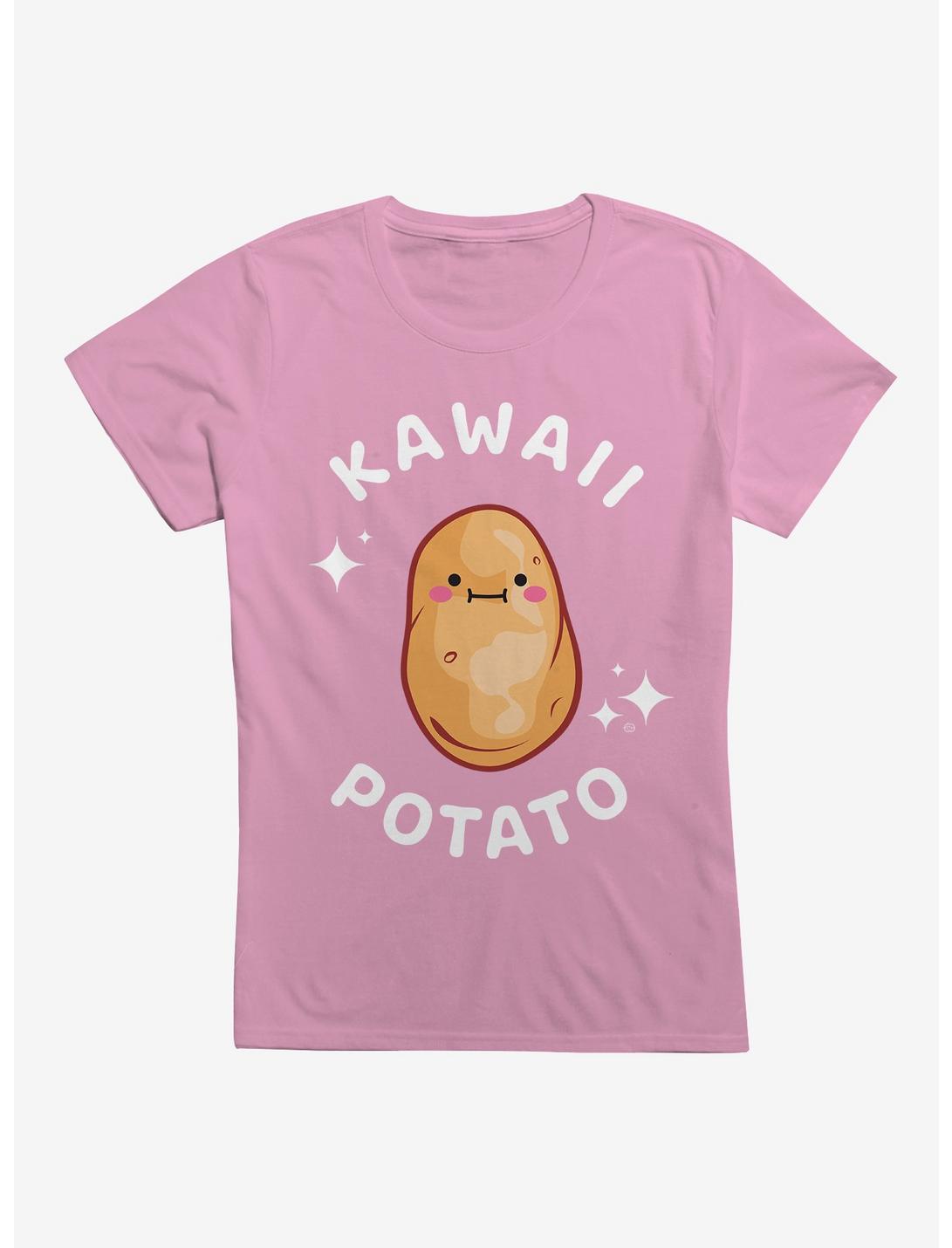 Kawaii Potato Womens T-Shirt, LIGHT PINK, hi-res
