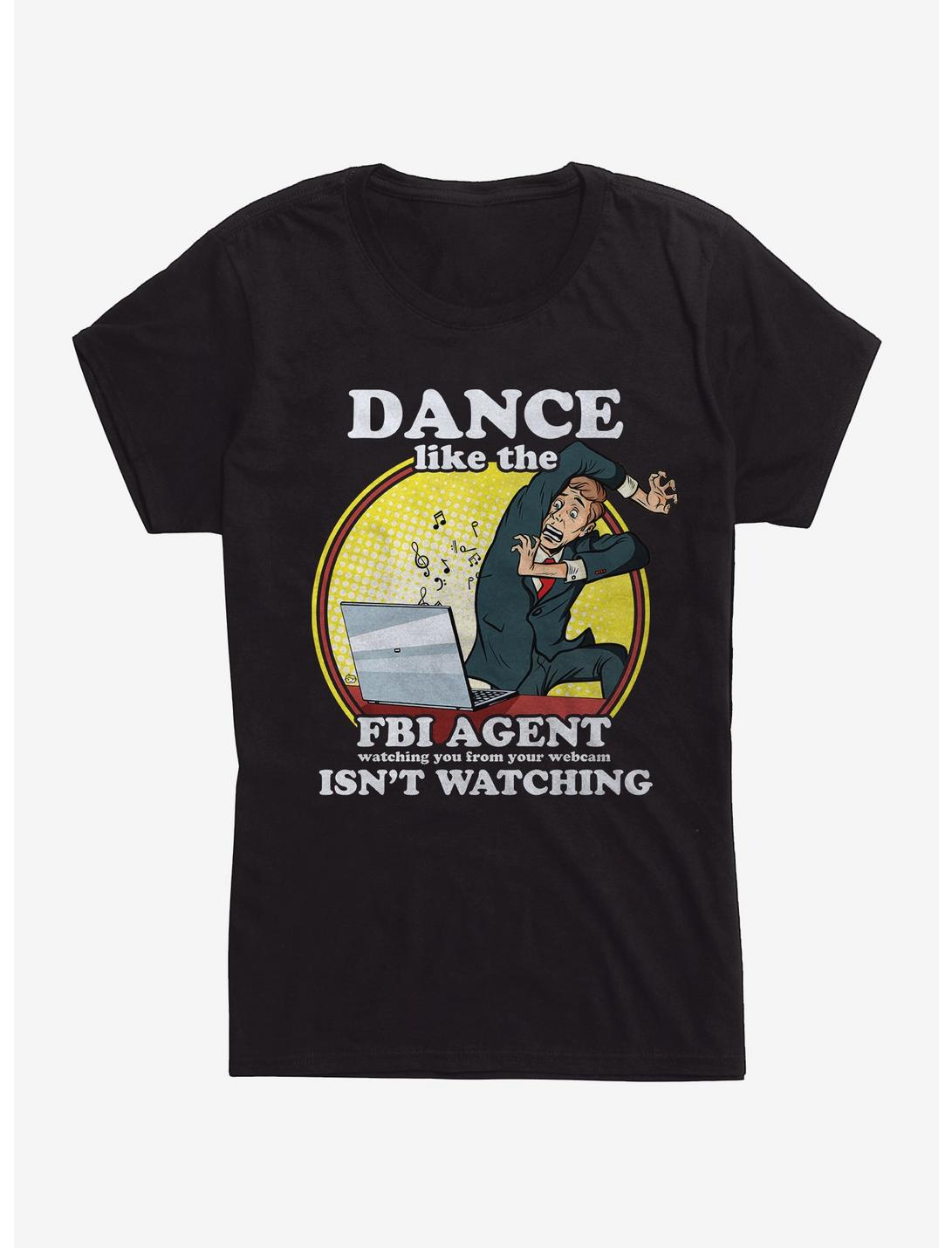 Dance FBI Agent Womens T-Shirt, BLACK, hi-res