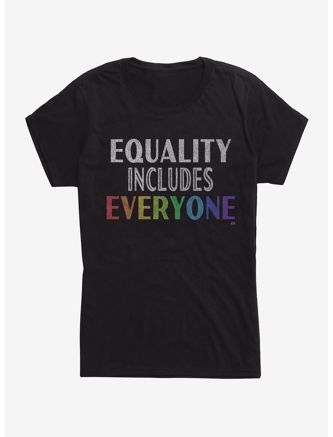 Equality Includes Womens T-Shirt, BLACK, hi-res