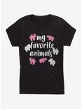 Favorite Animals Womens T-Shirt, BLACK, hi-res