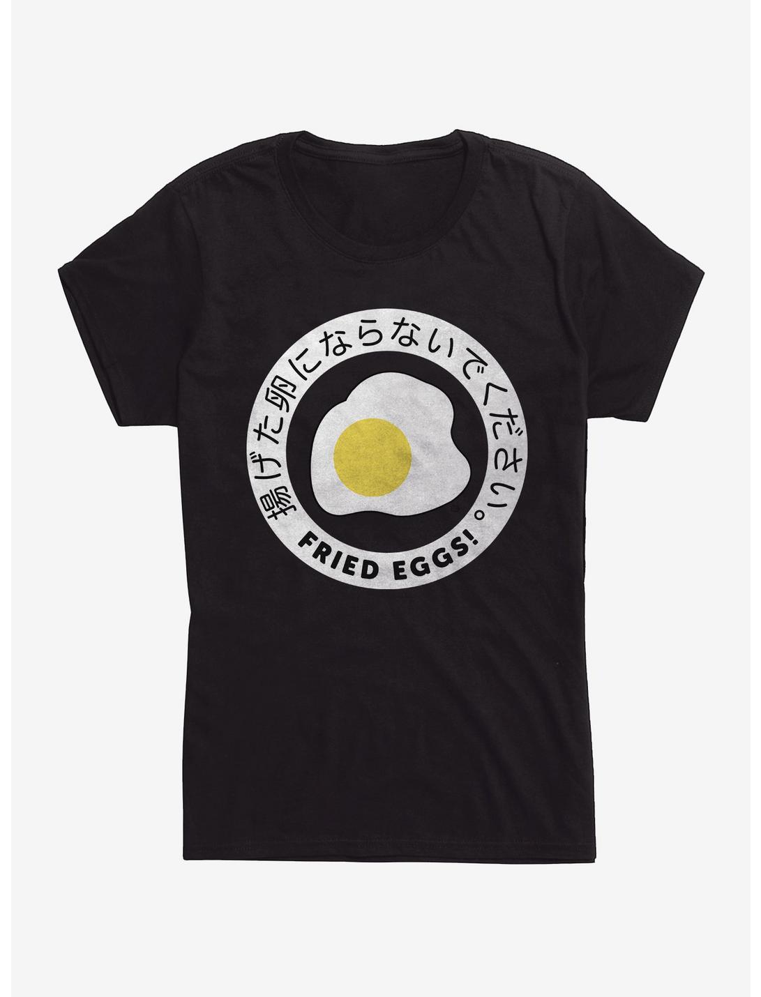 Fried Eggs Womens T-Shirt, BLACK, hi-res