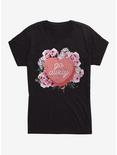 Go Away Candy Heart Womens T-Shirt, BLACK, hi-res