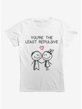 Least Repulsive Womens T-Shirt, WHITE, hi-res