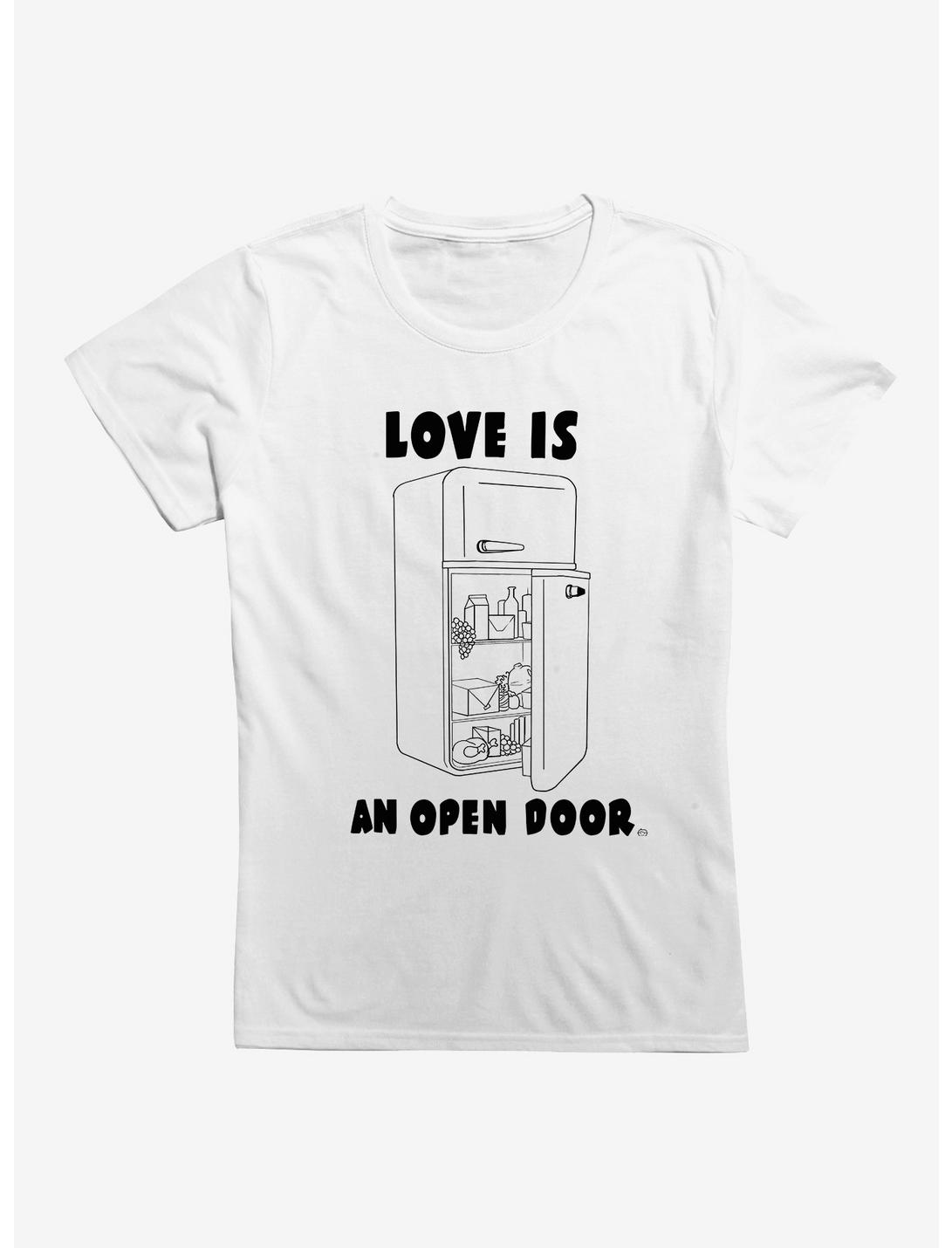 Love Is An Open Door Womens T-Shirt, WHITE, hi-res