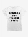 Mermaids Ride Waves Womens T-Shirt, WHITE, hi-res