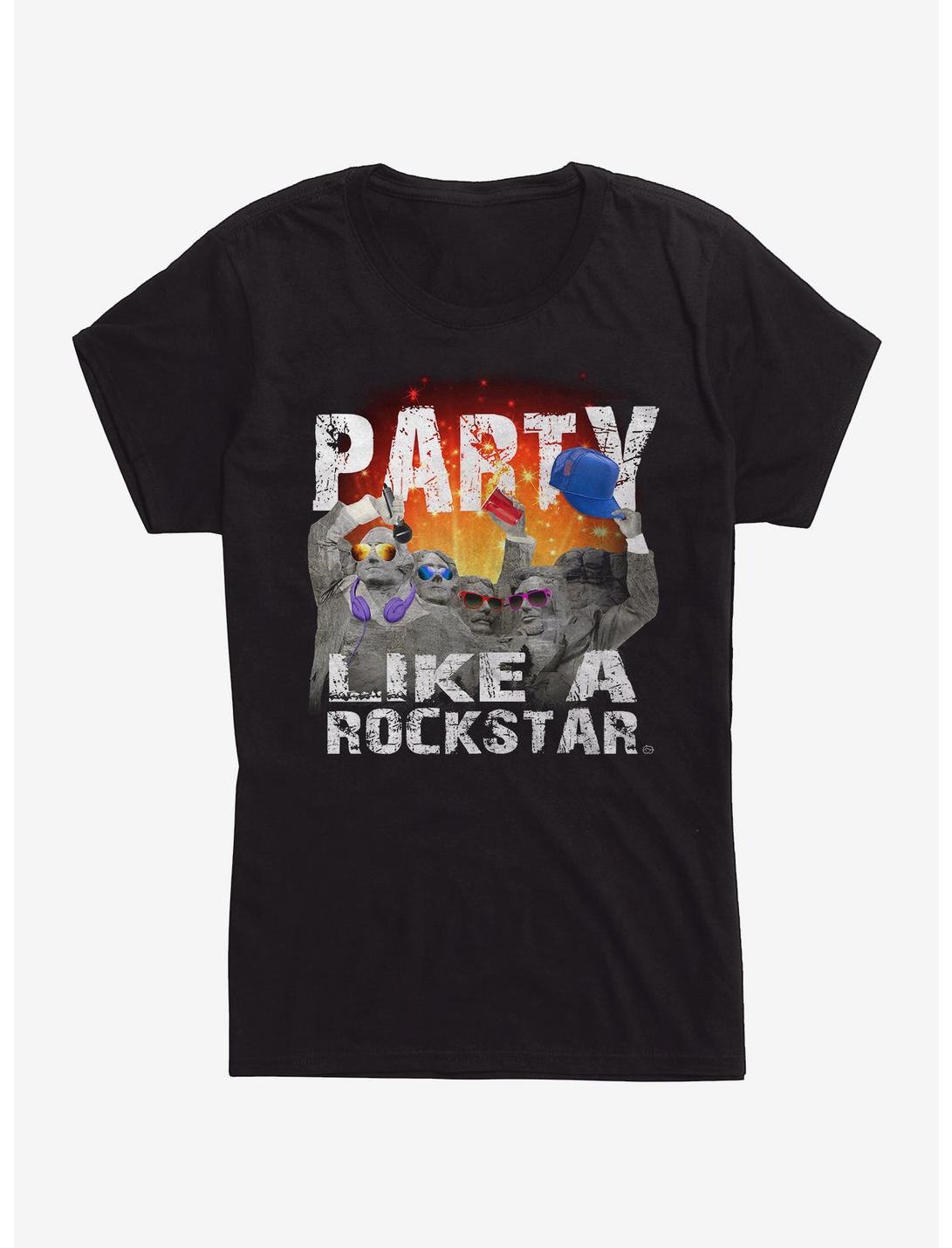 Party Like A Rockstar Womens T-Shirt, BLACK, hi-res