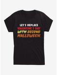 Replace Valentines Second Halloween Womens T-Shirt, BLACK, hi-res
