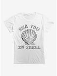 Sea You In Shell Womens T-Shirt, WHITE, hi-res