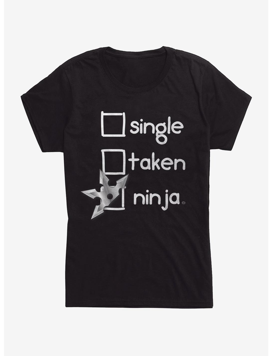 Single Taken Ninja Womens T-Shirt, BLACK, hi-res