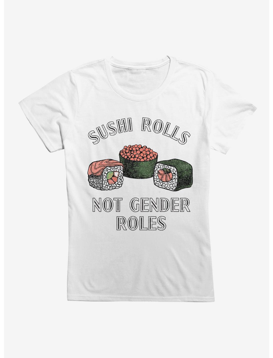 Sushi Rolls Womens T-Shirt, WHITE, hi-res