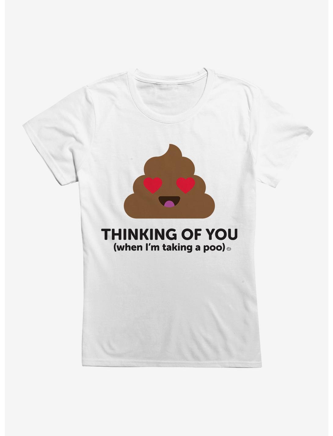 Thinking Of Poop Womens T-Shirt, WHITE, hi-res