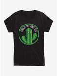 Touch Me And Die Cactus Womens T-Shirt, BLACK, hi-res