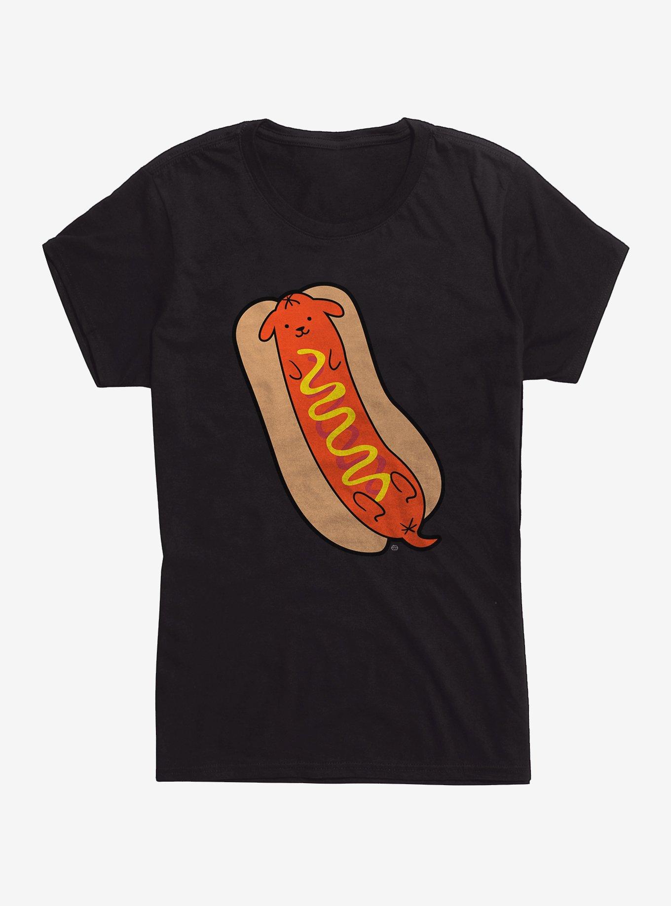 Weenie Dog Womens T-Shirt, BLACK, hi-res