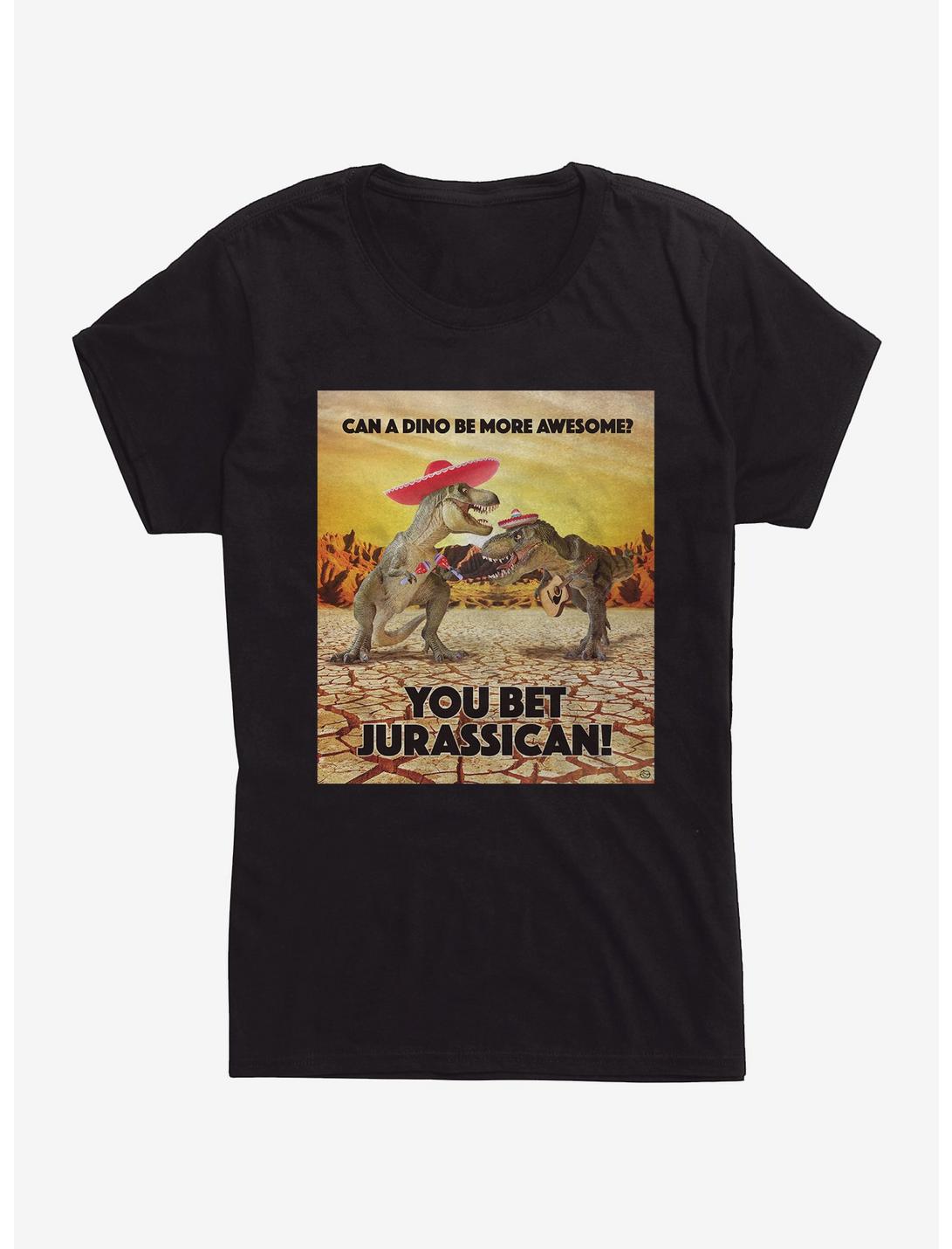 You Bet Jurassican Womens T-Shirt, BLACK, hi-res