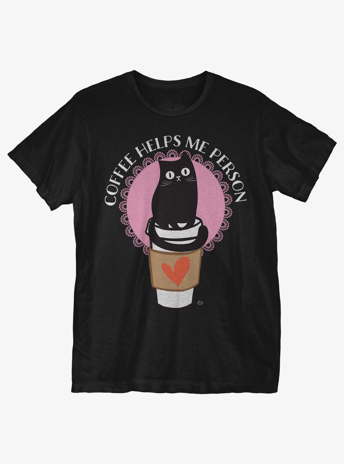 Coffee Helps Me Person T-Shirt, , hi-res