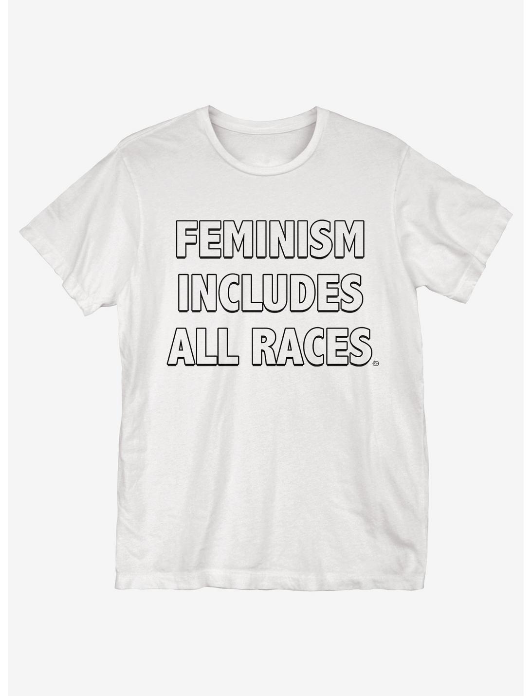 Feminism All Races T-Shirt, WHITE, hi-res