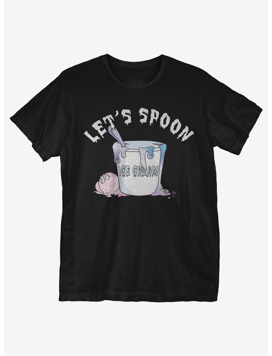 Let's Spoon T-Shirt, BLACK, hi-res