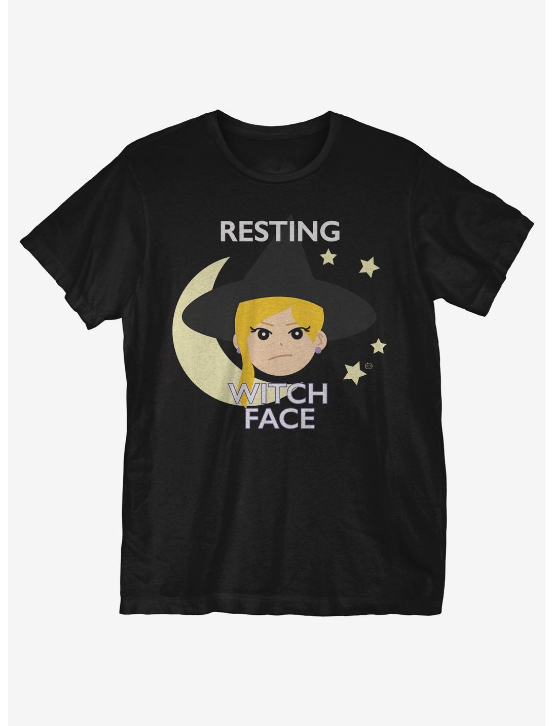 Resting Witch Face T-Shirt, BLACK, hi-res