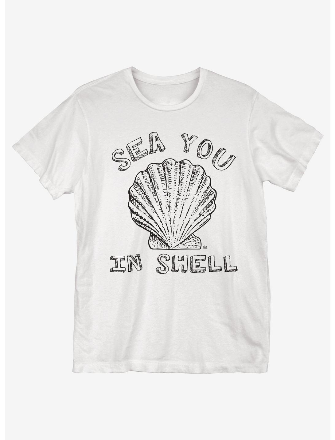 Sea You In Shell T-Shirt, WHITE, hi-res