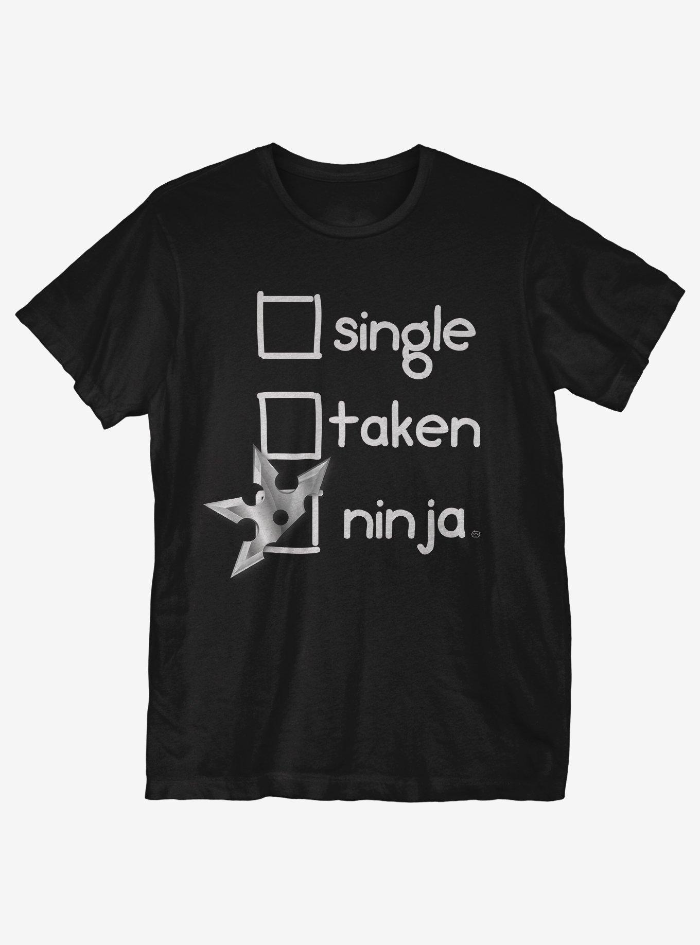 Single Taken Ninja T-Shirt, BLACK, hi-res