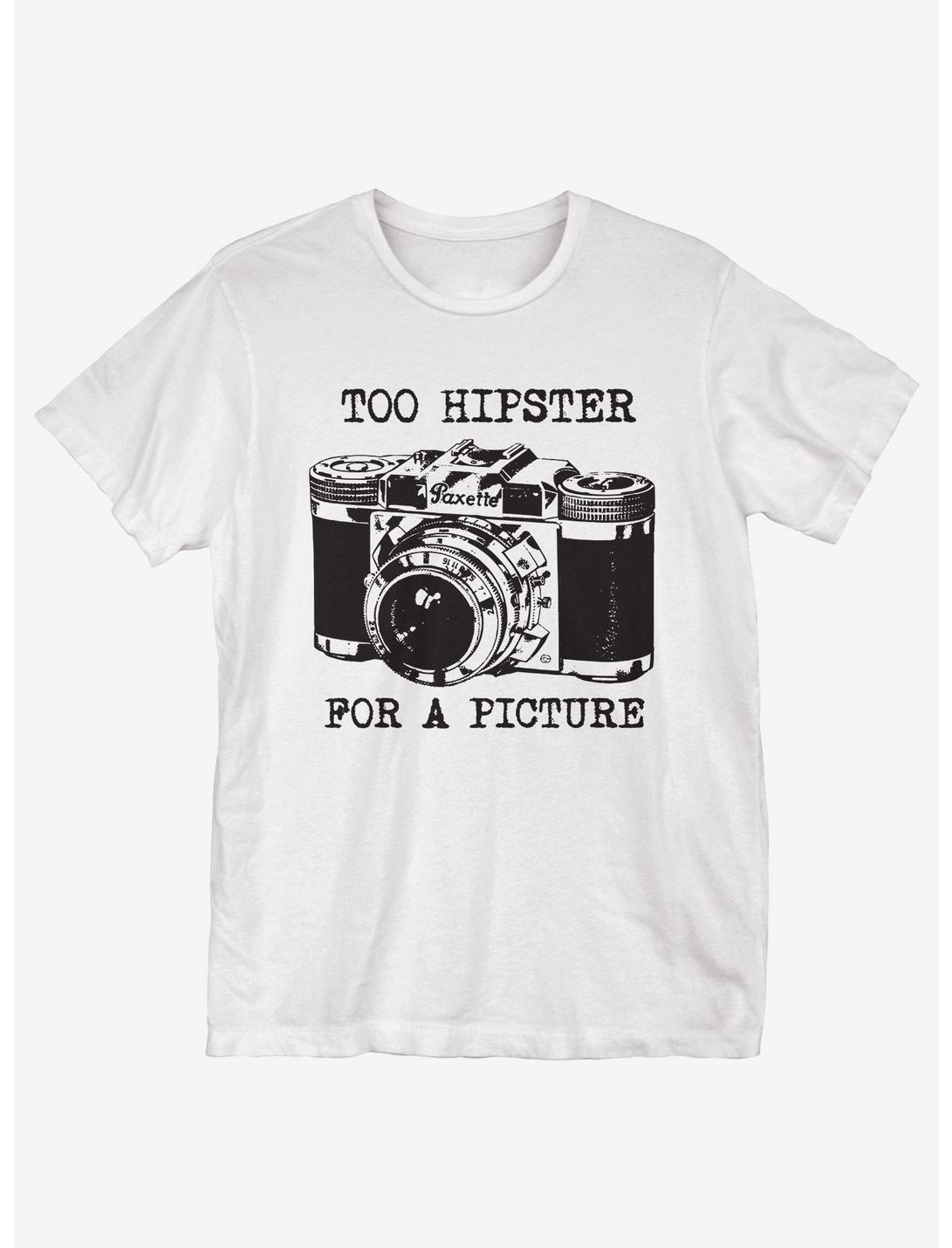 Too Hipster For A Picture T-Shirt, WHITE, hi-res