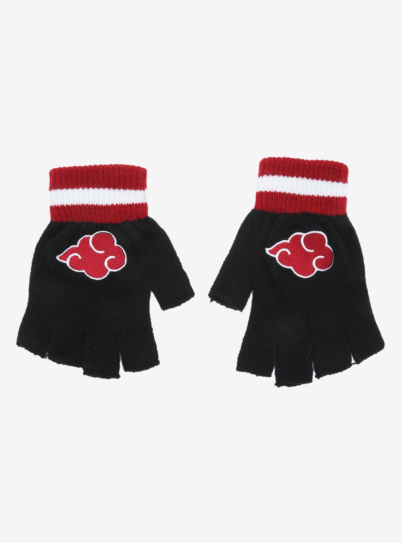 Naruto Shippuden Akatsuki Clouds Fingerless Gloves | Hot Topic