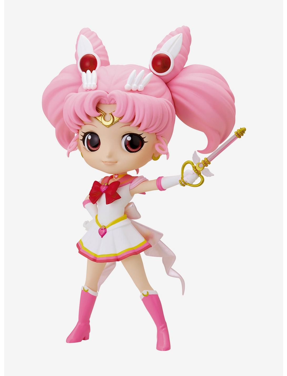 Banpresto Sailor Moon Eternal Q Posket Super Sailor Chibi Moon (Kaleido Scope Ver.) Figure, , hi-res