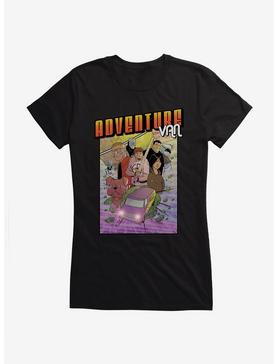 Adventure Van Comic Book 1 Cover Art Girls T-Shirt, BLACK, hi-res