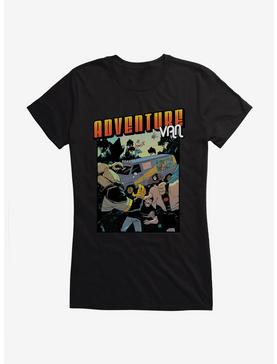 Adventure Van Comic Book 2 Cover Art Girls T-Shirt, BLACK, hi-res