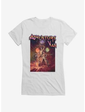Adventure Van Twilight On Bravas Book Cover Art Girls T-Shirt, WHITE, hi-res