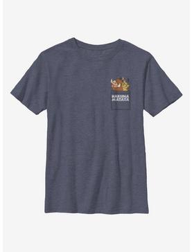Disney The Lion King Hakuna Faux Pocket Youth T-Shirt, NAVY HTR, hi-res
